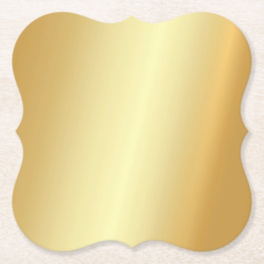 Moderne Elegante Faux Gold Blank Sjabloon Kartonnen Onderzetters (Voorkant)