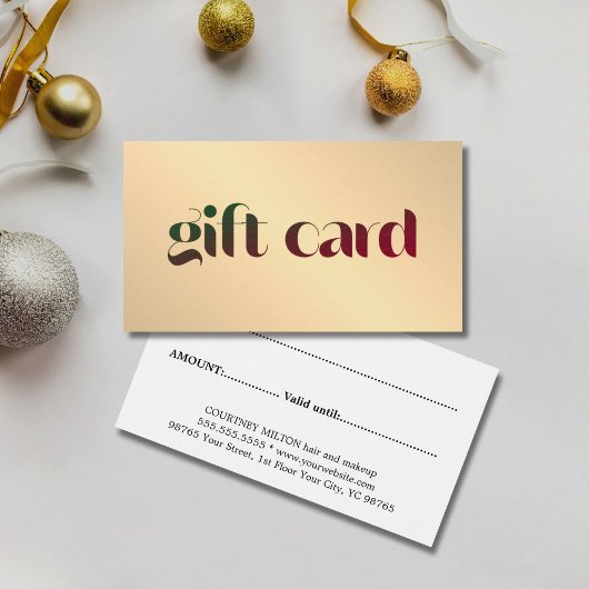 Moderne Elegante Faux Gold Bold Salon Visitekaartje