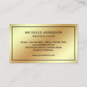 Moderne Elegante Faux Gold Foil Dragonfly Visitekaartje (Achterkant)