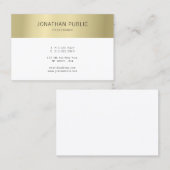 Moderne Elegante Faux Gold minimalistische profess Visitekaartje (Voorkant / Achterkant)