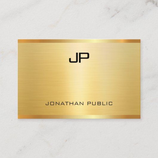 Moderne, elegante Faux Gold Professional-Sjabloon Visitekaartje (Voorkant)