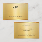 Moderne, elegante Faux Gold Professional-Sjabloon Visitekaartje (Voorkant / Achterkant)