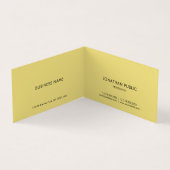 Moderne Elegante Faux Gold Script Tekst Zwart Gevo Visitekaartje (Binnen)