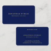 Moderne elegante faux gouden tekst afgeronde hoek  visitekaartje (Voorkant / Achterkant)