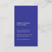 Moderne Elegante Faux Kraft Papier Blauw Consultan Visitekaartje (Achterkant)