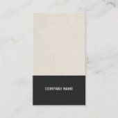 Moderne Elegante Faux Kraft Papier Zwart Consultan Visitekaartje (Voorkant)
