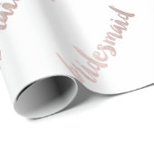 Moderne Elegante Faux roos Gouden Bruidsmeisje Cadeaupapier (Rol Hoek)