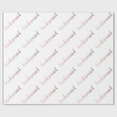 Moderne Elegante Faux roos Gouden Bruidsmeisje Tek Cadeaupapier (Vlak)