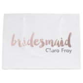 Moderne Elegante Faux roos Gouden Bruidsmeisje Tek Groot Cadeauzakje (Voorkant)