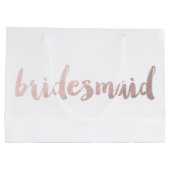 Moderne Elegante Faux roos Gouden Bruidsmeisje Tek Groot Cadeauzakje (Achterkant)