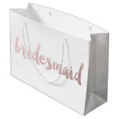 Moderne Elegante Faux roos Gouden Bruidsmeisje Tek Groot Cadeauzakje (Achterkant Gekanteld)