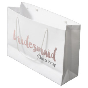 Moderne Elegante Faux roos Gouden Bruidsmeisje Tek Groot Cadeauzakje