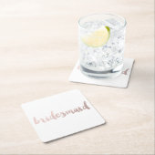 Moderne Elegante Faux roos Gouden Bruidsmeisje Tek Kartonnen Onderzetters (Insitu)