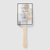 Moderne Elegante Faux Vellum Overlay Foto Hand Fan Handwaaier (Achterkant)