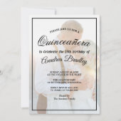 Moderne Elegante Faux Vellum Overlay Foto Verjaard Kaart (Voorkant)