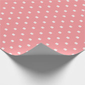 Moderne Elegante Festieve Roze Geluksblad Patroon Cadeaupapier (Hoek)