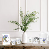 Moderne Elegante Floral Chinoiserie High-Heel Scho Latte Mok