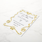 Moderne Elegante Folie Save the Date Uitnodiging (Gedraaid)