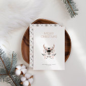 Moderne, elegante Folie voor kerstmis Roos, niet-f Folie Uitnodiging