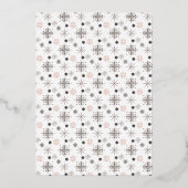 Moderne, elegante Folie voor kerstmis Roos, niet-f Uitnodiging (Achterkant)