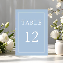 Moderne Elegante Formele Poederblauwe Huwelijk Kaart