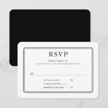 Moderne Elegante Formele Zwarte En Witte Bruiloft