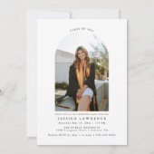 Moderne elegante foto afstudeerfeest uitnodigen kaart (Achterkant)