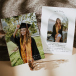 Moderne elegante foto afstudeerfeest uitnodigen kaart<br><div class="desc">Dit is een moderne minimalistische huwelijksaankondiging en feestuitnodiging met ruimtes voor uw eigen speciale foto's en een elegant lettertype. Alle kleuren zijn bewerkbaar. // Voor overeenkomende design, zoek "OLIVIA" in de Sincerely By Nicole Zazzle winkel. * Als u van dit ontwerp houdt maar het niet beschikbaar voor iets ziet u...</div>