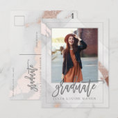 moderne, elegante foto afstuderen briefkaart (Voorkant / Achterkant)