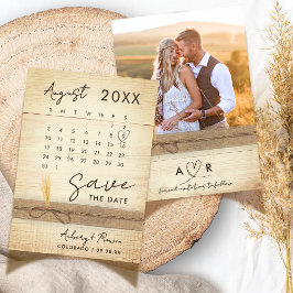 Moderne Elegante Foto Agenda Rustieke Houten Huwel Save The Date