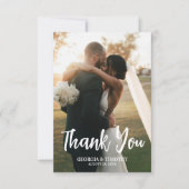 Moderne, elegante foto bedankkaart (Voorkant)