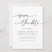 Moderne elegante foto Bewaar de datum Kaart (Voorkant)