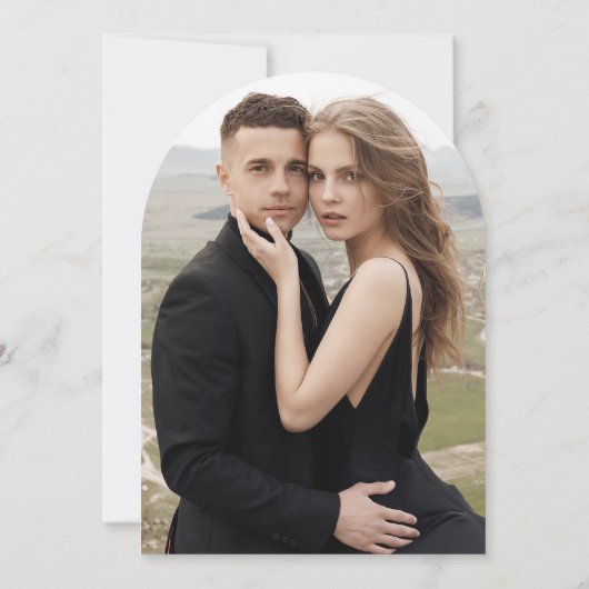 Moderne Elegante Foto Bewaar de Datum Kaart (Achterkant)