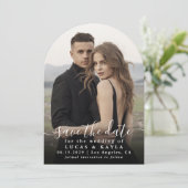 Moderne Elegante Foto Bewaar de Datum Kaart (Staand voorkant)