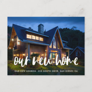 Moderne, elegante foto bewegende aankondiging briefkaart