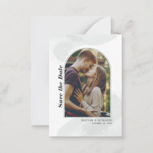 Moderne Elegante Foto Blush Save The Date Notitiekaartje