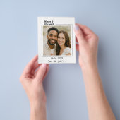 Moderne elegante foto bruiloft budget Save the Dat Flyer (Hand)