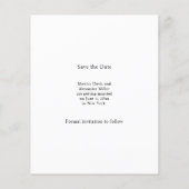 Moderne elegante foto bruiloft budget Save the Dat Flyer (Achterkant)