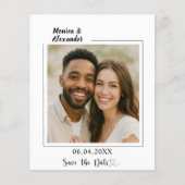 Moderne elegante foto bruiloft budget Save the Dat Flyer (Voorkant)