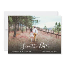 Moderne elegante foto bruiloft Save the Date