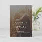Moderne Elegante Foto Bruiloft Save the Date Kaart (Staand voorkant)