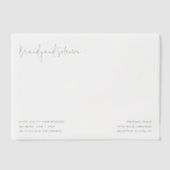 Moderne Elegante Foto Bruiloft Vellum Uitnodigingen (Voorkant)