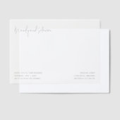 Moderne Elegante Foto Bruiloft Vellum Uitnodigingen (Offset)