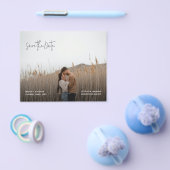Moderne Elegante Foto Budget Bruiloft Save the Dat Flyer (Enkel)