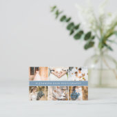 Moderne, elegante foto-collage trouwfotografie visitekaartje (Staand voorkant)