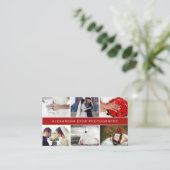 Moderne, elegante foto-collage trouwfotografie visitekaartje (Staand voorkant)