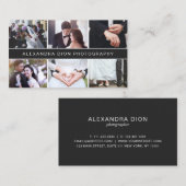 Moderne, elegante foto-collage trouwfotografie visitekaartje (Voorkant / Achterkant)