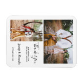 Moderne, elegante foto Dank je bruiloft Magneet (Horizontaal)