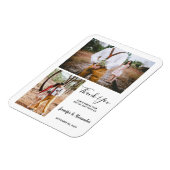 Moderne, elegante foto Dank je bruiloft Magneet (Linkerzijde)