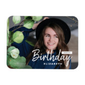 Moderne Elegante Foto Eucalyptus Verjaardagscadeau Magneet (Horizontaal)